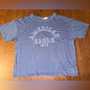 American Eagle Outfitters Heather Blue Tee